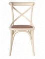 SILLA CREMA MADERA DE OLMO 46 X 42 X 87 CM