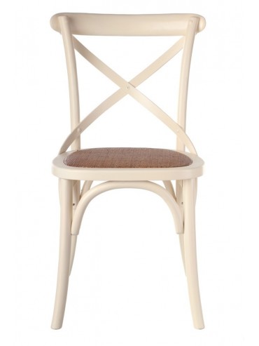 SILLA CREMA MADERA DE OLMO 46 X 42 X 87 CM