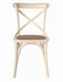 SILLA CREMA MADERA DE OLMO 46 X 42 X 87 CM