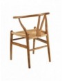 SILLA MARRÓN MADERA DE OLMO SALÓN 56 X 48 X 78 CM