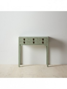 CONSOLA VERDE CLARO DM-MADERA ORIENTAL 85 X 26 X 85 CM