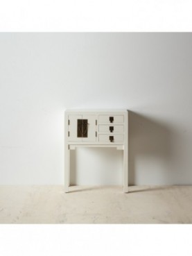 CONSOLA BLANCO DM-MADERA ORIENTAL 63 X 26 X 80 CM
