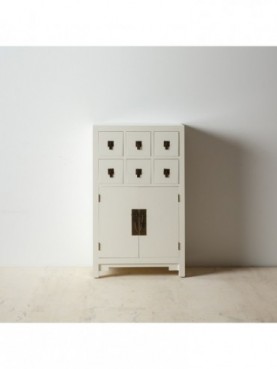 MUEBLE AUXILIAR BLANCO DM-MADERA 63 X 26 X 104 CM
