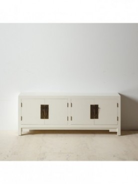 MUEBLE AUXILIAR BLANCO DM-MADERA 130 X 24 X 50 CM