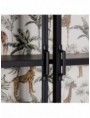 VITRINA NEGRO METAL-CRISTAL SALÓN 80 X 30 X 131 CM