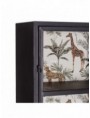 VITRINA NEGRO METAL-CRISTAL SALÓN 80 X 30 X 131 CM