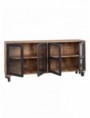 APARADOR NEGRO-NATURAL MADERA DE MANGO 160 X 35 X 71 CM