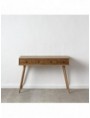 CONSOLA 4 CAJONES NATURAL DM-MADERA 110 X 40 X 78 CM