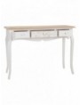CONSOLA 3 CAJONES BLANCO-NATURAL 110 X 40 X 78 CM