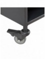 MUEBLE AUXILIAR NEGRO-NATURAL 60 X 38 X 102 CM