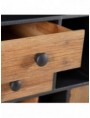 MUEBLE AUXILIAR NEGRO-NATURAL 60 X 38 X 102 CM
