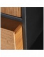 ESTANTERÍA PARED NEGRO-NATURAL 100 X 20 X 50 CM