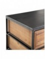 ESCRITORIO NEGRO-NATURAL METAL / MADERA 101 X 43 X 78 CM