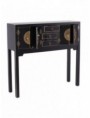 CONSOLA 4 PUERTAS Y 3 CAJONES NEGRO 95 X 26 X 90 CM