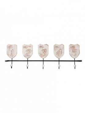 PERCHA BLANCO ROZADO DM-METAL 74 X 9 X 25 CM