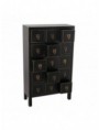 MUEBLE AUXILIAR 15 CAJONES NEGRO-ORO 63 X 26 X 104,50 CM