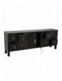 MUEBLE 8 CAJONES NEGRO-ORO MADERA 130 X 24 X 50,50 CM