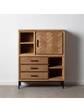 MUEBLE AUXILIAR ESPIGA NATURAL 90 X 36 X 115,50 CM