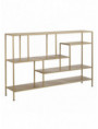 VITRINA NEGRO METAL-CRISTAL SALÓN 80 X 30 X 131 CM