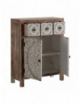 CONSOLA 3 CAJONES BLANCO-NATURAL 110 X 40 X 78 CM