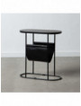 MUEBLE AUXILIAR NEGRO-NATURAL 60 X 38 X 102 CM