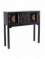 CONSOLA 4 PUERTAS Y 3 CAJONES NEGRO 95 X 26 X 90 CM