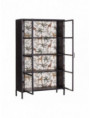 VITRINA NEGRO METAL-CRISTAL SALÓN 80 X 30 X 131 CM