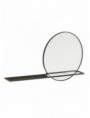 ESPEJO ESTANTE NEGRO METAL-CRISTAL 90 X 10 X 50 CM