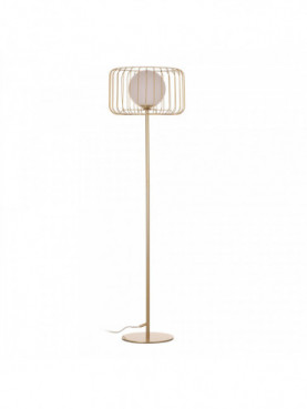 LÁMPARA SUELO ORO-BLANCO METAL-CRISTAL 40 X 40 X 144 CM