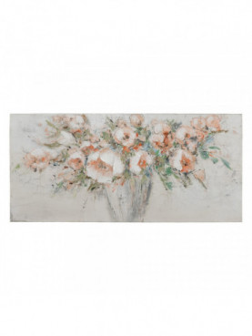 PINTURA JARRÓN-FLORES LIENZO DECORACIÓN 150 X 2,80 X 70 CM