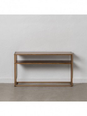 MUEBLE AUXILIAR ORO VIEJO METAL 90 X 28 X 50 CM