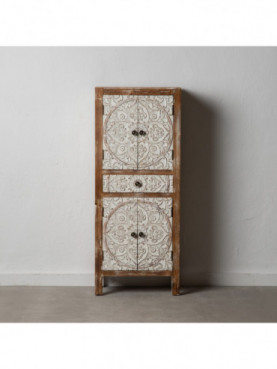 MUEBLE AUXILIAR NATURAL-BLANCO 45 X 30,50 X 110 CM