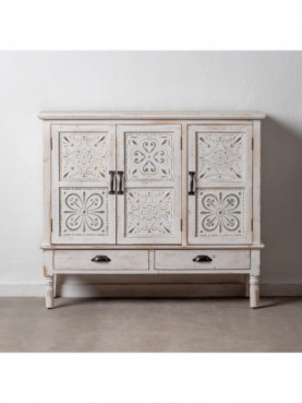 APARADOR BLANCO ROZADO 115 X 36 X 100 CM