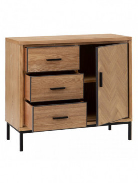 MUEBLE RECIBIDOR ESPIGA NATURAL 91 X 40 X 84,50 CM