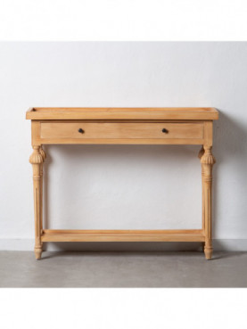 CONSOLA NATURAL MADERA MINDI 100 X 30 X 77 CM