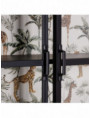 VITRINA NEGRO METAL-CRISTAL SALÓN 80 X 30 X 131 CM