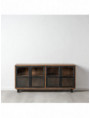 APARADOR NEGRO-NATURAL MADERA DE MANGO 160 X 35 X 71 CM