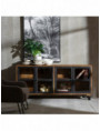 APARADOR NEGRO-NATURAL MADERA DE MANGO 160 X 35 X 71 CM