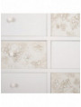 CÓMODA 6 CAJONES BLANCO-NATURAL 100 X 40 X 80 CM