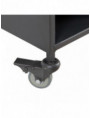 MUEBLE AUXILIAR NEGRO-NATURAL 60 X 38 X 102 CM