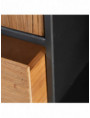 ESTANTERÍA PARED NEGRO-NATURAL 100 X 20 X 50 CM