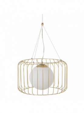 LÁMPARA TECHO ORO-BLANCO METAL-CRISTAL 40 X 40 X 24,50 CM