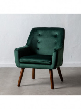 SILLÓN TERCIOPELO VERDE OLIVA 67 X 67 X 81,50 CM