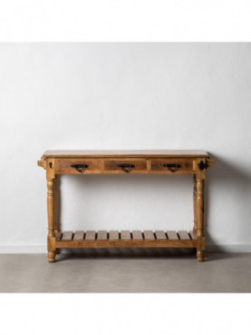 MUEBLE AUXILIAR NATURAL MADERA DE MANGO 145 X 45 X 90 CM
