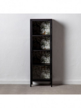 VITRINA JIRAFA NEGRO METAL-CRISTAL 42 X 30 X 131 CM