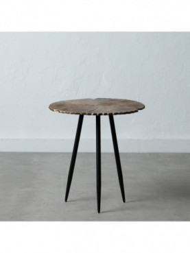 MESA AUXILIAR ORO VIEJO-NEGRO 40 X 40 X 43 CM