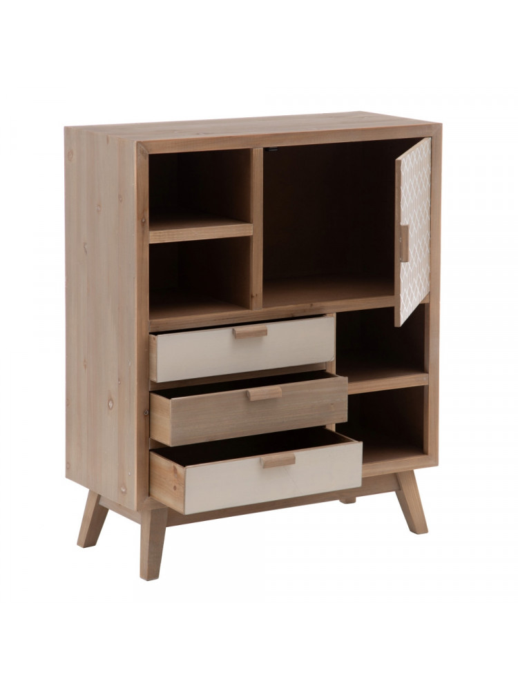 MUEBLE AUXILIAR NATURAL-BLANCO 45 X 30,50 X 110 CM - House & Things