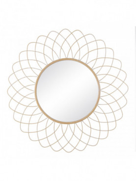 ESPEJO NATURAL-BLANCO METAL DECORACIÓN 78 X 3 X 78 CM
