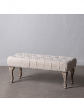 BANQUETA CAPITONÉ NATURAL 99 X 38 X 40 CM