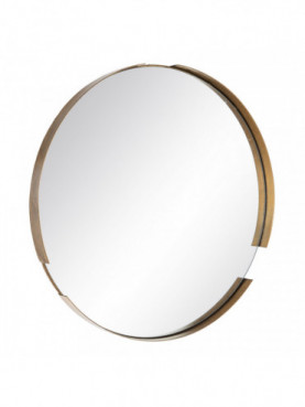 ESPEJO ORO METAL DECORACIÓN 41 X 3 X 41 CM